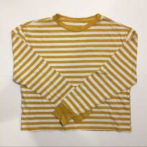 ArizonaJean Yellow & White Striped Long-Sleeve (S)